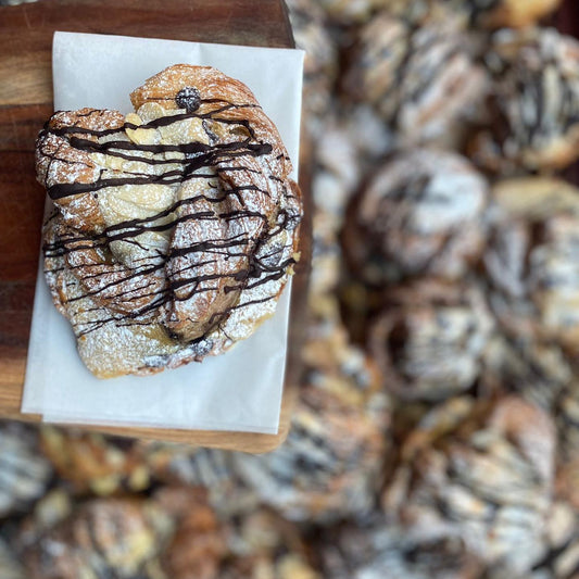 Banana + Chocolate Croissant Knots