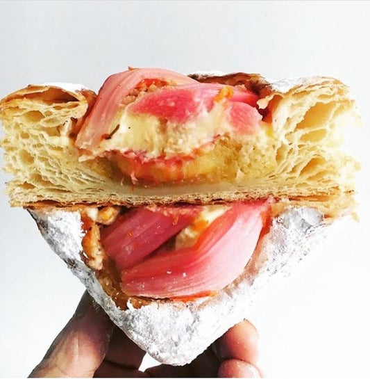 Rhubarb, Orange + Pistachio Danish