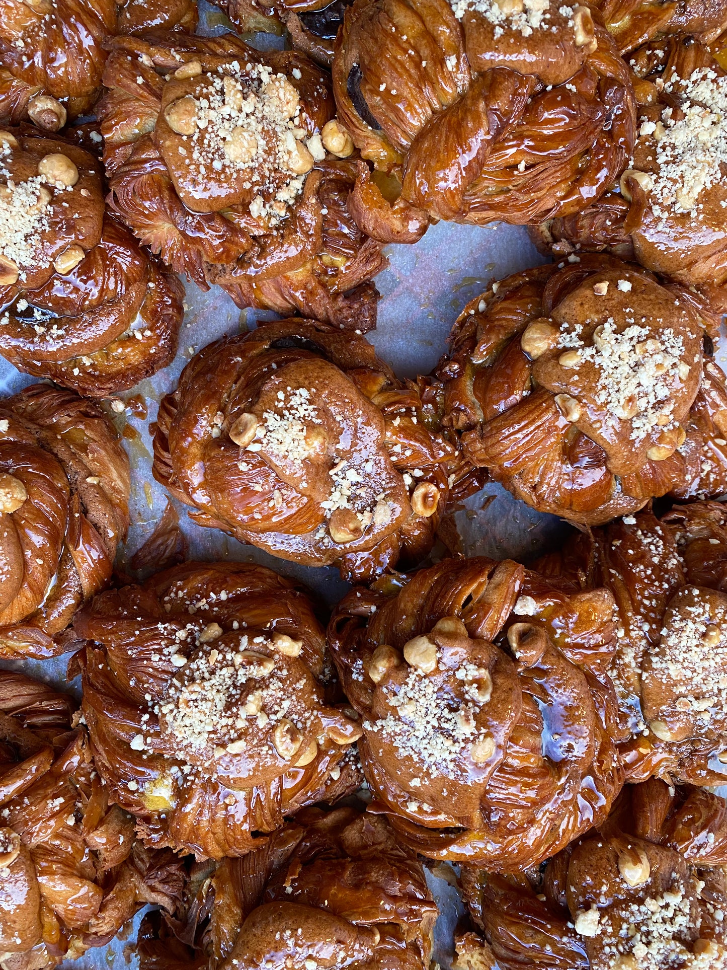 Orange, Chocolate + Hazelnut Croissant Knot